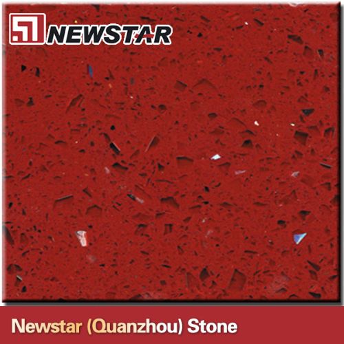 Newstar Artificial Quartz Stone Reddish Modern Countertops Tiles