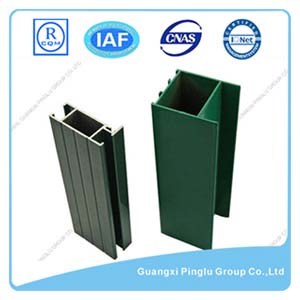 Green Rectanglar Aluminum Profile