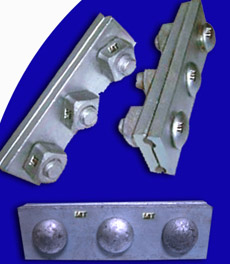 Steel Q235 3 Bolts Guy Clamp