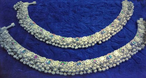 Silver Ahmedabadi Anklets