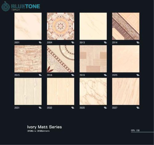 16x16 Inch Ivory Matt Digital Floor Tiles