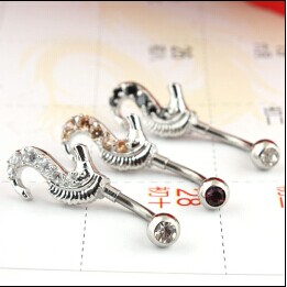 Alloy Zircon Body Piercing Jewelry - Earrings, Navel