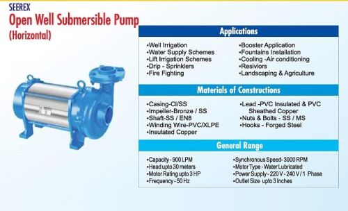 Horizontal Openwell Submersible Pump