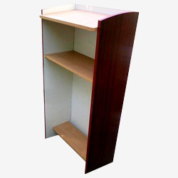 Polished Wooden Stage Lectern, For Lecture Hall, Color : Brown
