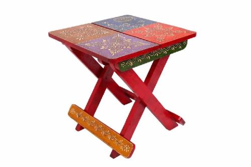 Ethnic Rajasthani Meenakari Stool ( 12 Inches Tall)