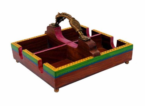 Indikala Brass Wooden Cups