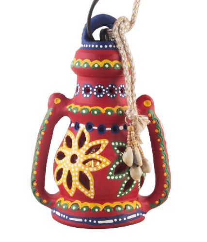 Hanging Red Terracota Lamp