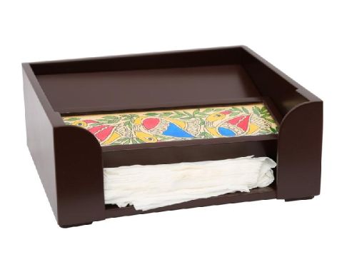 Indikala Wood Mithila Tissue Box