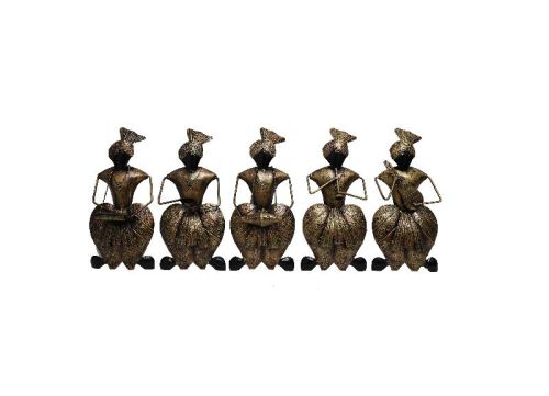 Set 5 Wall Decor Haryanavi Musicians ( 15 Inch Tall )