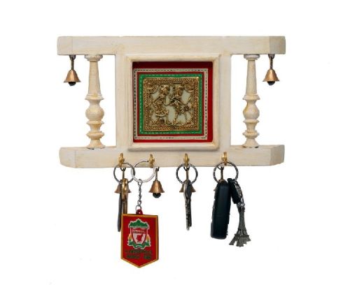 Six Bells White Key Ring Holder