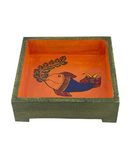 WOOD Square Ethnic Tray