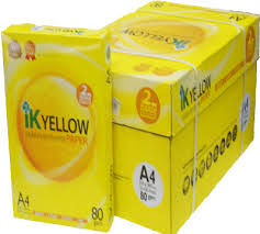 Ik Yellow A4 Copy Paper (80gsm/75gsm/70gsm)