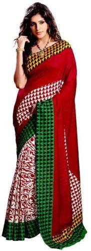 Printed Sanskriti Sarees, Feature : Comfortable, Impeccable Finish, Skin Friendly