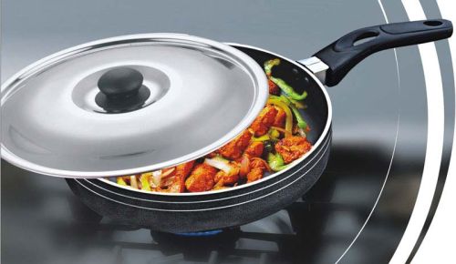 Plain Aluminium Non Stick Fry Pan, Certification : ISI Certified