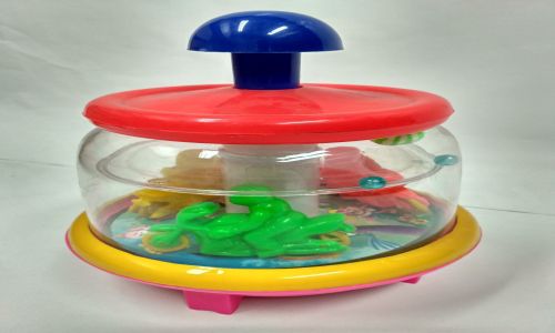 Plastic Push And Spin Toys, Pattern : Plain