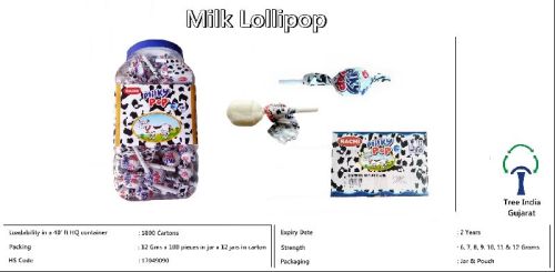 12 Gm Milk Lollipop With Whistle