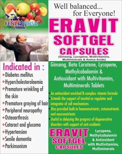 Eravit Multivitamin Softgel Capsules, For Clinic, Hospital