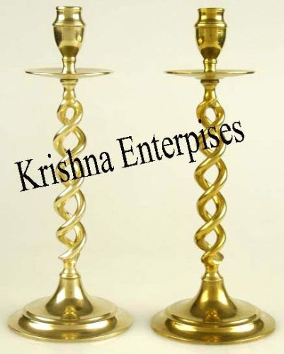 Polish Brass Candle Stand