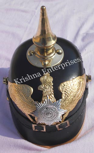 Eagle Badge Leather Helmet