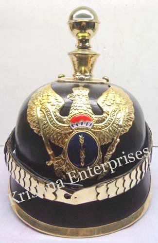 Leather Helmet With Round Spikes