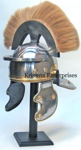 Roman Helmet With Brown Plume