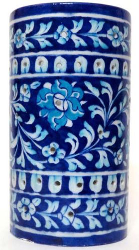 Blue Pottery Lamp, Size : 7.5 Inches