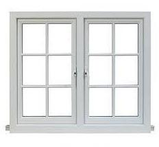 Metal Casement Window, Color : White