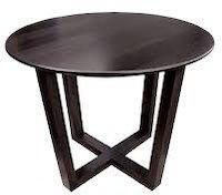 Round Wooden Table, Color : Brown