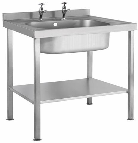 Polished Stainless Steel Single Sink Unit, For Bathroom, Kitchen, Shape : Rectangular