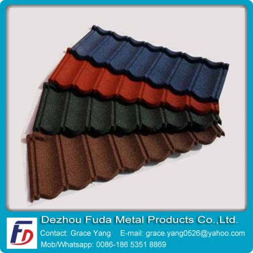 Color Stone Metal Roofing Tile, Thickness : 0.3/0.35/0.4/0.45/0.5mm