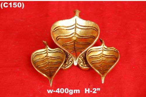 Polished Brass Decorative Diya, For In Home Temples