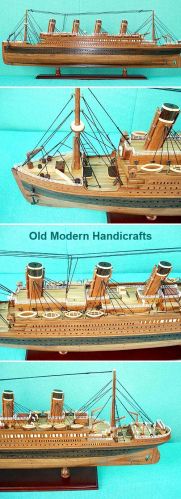 Titanic Wooden Model Ship Handmade Gifts