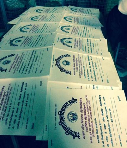 Watermarked Handmade Degree Paper