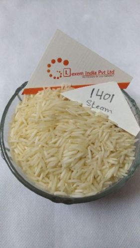 Hard Organic 1401 Steam Basmati Rice, For Cooking, Variety : Long Grain