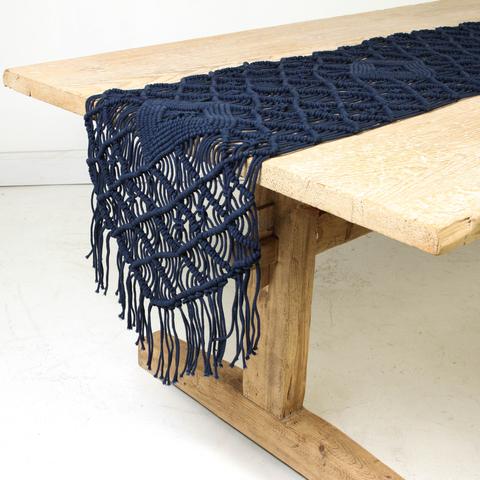 Macrame Table Runner, Packaging Type : BLUE