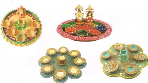 Decorative Diya Thalis