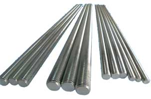 Polished Stainless Steel SS Threaded Rod, Color : Silver