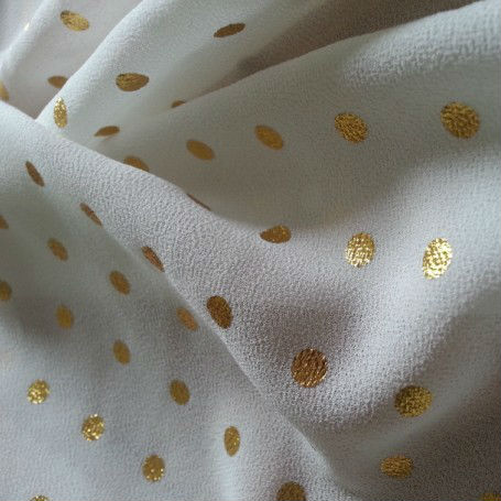 Polyester Chiffon Dot Dyed Fabric, Width : 42'