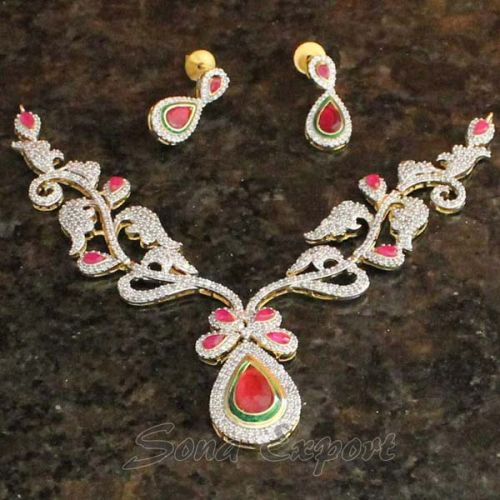 Cz Necklace Set 1017