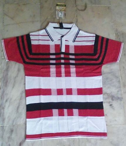 Checkered Cotton Polo T-shirts, Size : M, XL
