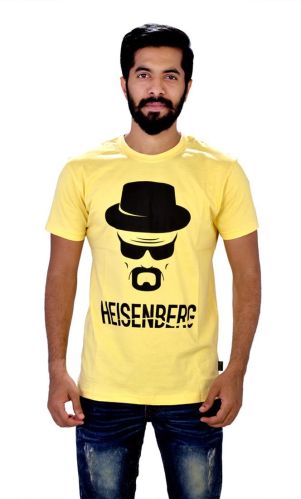 100% COTTON Mens Printed T-shirt, For CASUAL, Feature : HEISENBERG THEME