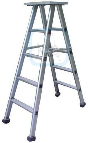 Polished Aluminium Folding Ladder, Color : Silver 66mm X 31mm X 3mm