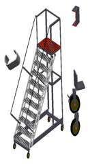 Aluminium Trolley Step Ladder