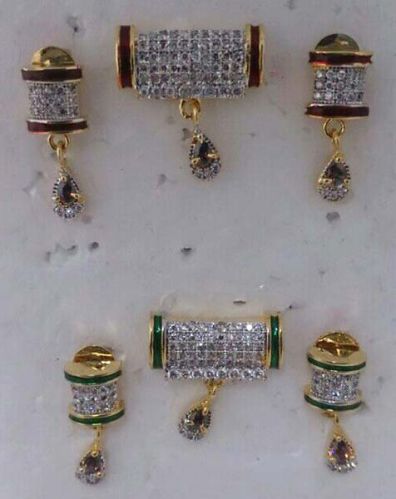 CZ Diamond Mangalsutra Pendant Set