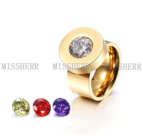 Stainless steel Cz Ring, Packaging Type : Gold/Rose Gold