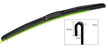 Rubber 3 Segment Camry Wiper Blade, Packaging Type : black