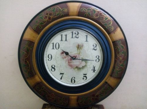 Colorful Painted Wooden Clock