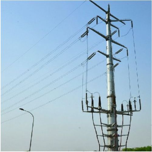 Self Supporting Galvanized Tapered Steel Pole