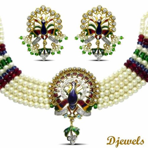 Djewels Gold Wedding Necklace Set, Gender : Ladies