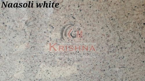 Polish Naasoli White Granite Stone, For Bath, Flooring, Kitchen, Roofing, Size : 12x12Inch, 24x24Inch